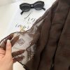 شال حریر مخمل لووه قهوه ای