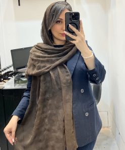 شال حریر مخمل سی کی قهوه ای