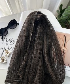 شال توری زنبوری قهوه ای